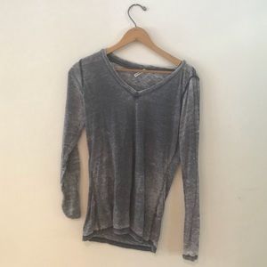 Trendy Long-sleeve Marble Top